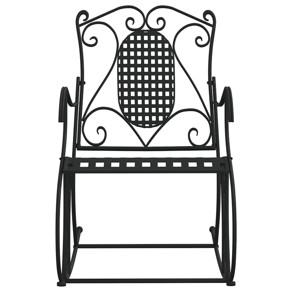 vidaXL Bancă balansoar, negru, 84 cm, oțel vidaXL Bancă balansoar, negru, 84 cm, oțel