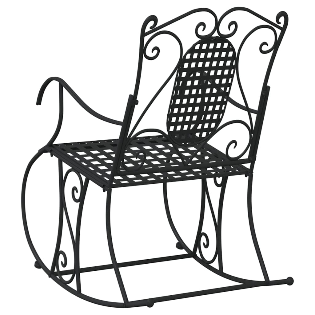 vidaXL Bancă balansoar, negru, 84 cm, oțel vidaXL Bancă balansoar, negru, 84 cm, oțel