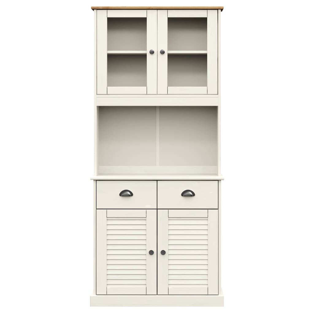 vidaXL Dulap înalt VIGO, alb, 78x40x175 cm, lemn masiv de pin