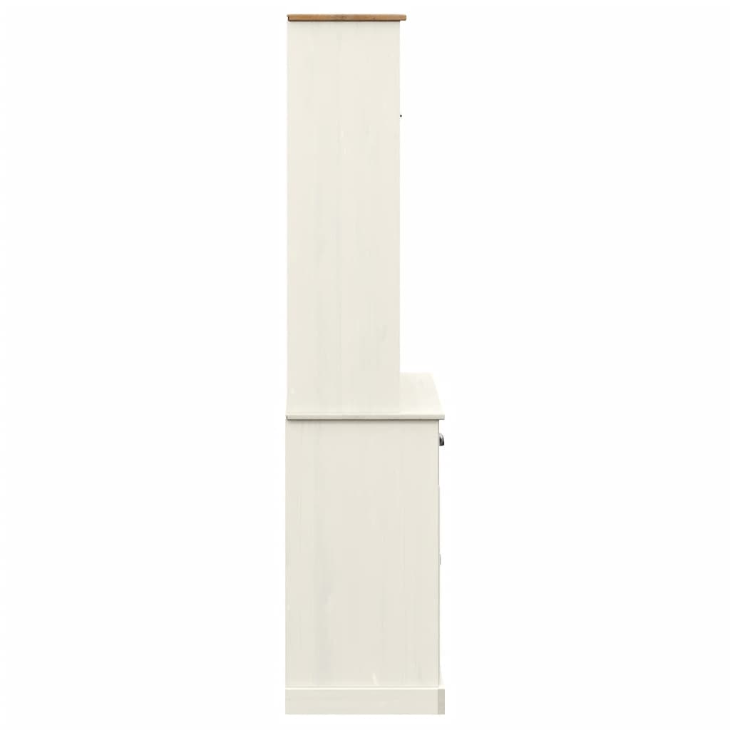 vidaXL Dulap înalt VIGO, alb, 78x40x175 cm, lemn masiv de pin