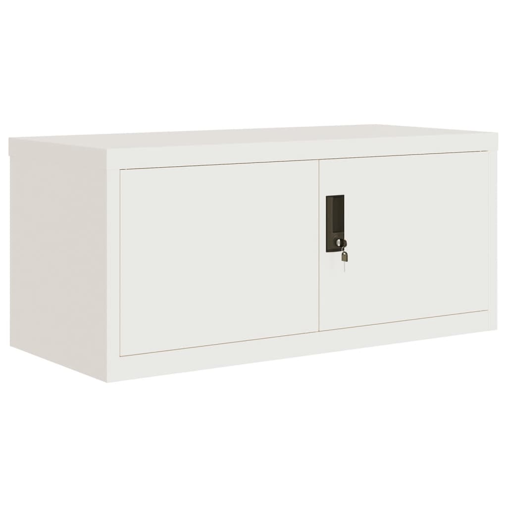vidaXL Fișet, alb, 90x40x145 cm, oțel vidaXL Fișet, alb, 90x40x145 cm, oțel