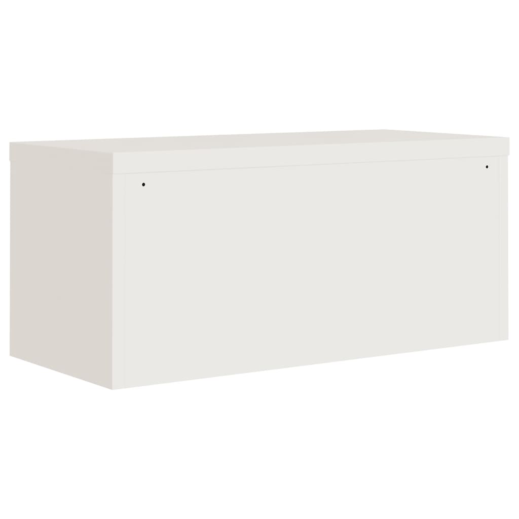 vidaXL Fișet, alb, 90x40x145 cm, oțel vidaXL Fișet, alb, 90x40x145 cm, oțel