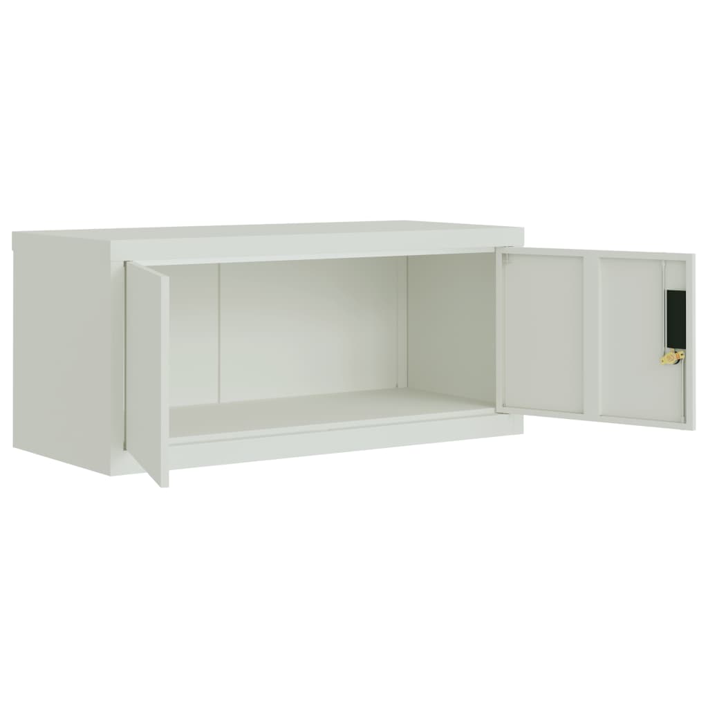 vidaXL Fișet, gri deschis, 90x40x220 cm, oțel