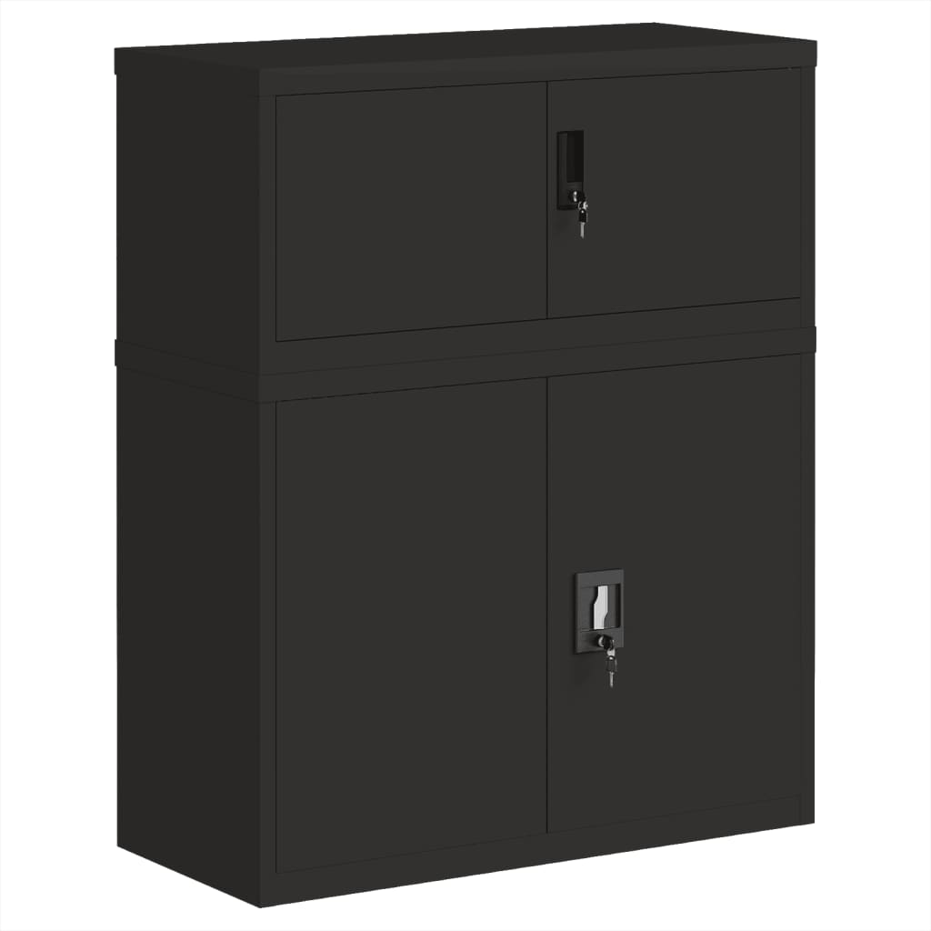 vidaXL Fișet, negru, 90x40x110 cm, oțel vidaXL Fișet, negru, 90x40x110 cm, oțel