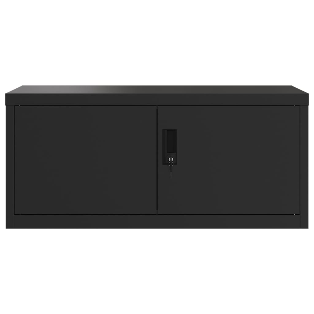 vidaXL Fișet, negru, 90x40x145 cm, oțel vidaXL Fișet, negru, 90x40x145 cm, oțel