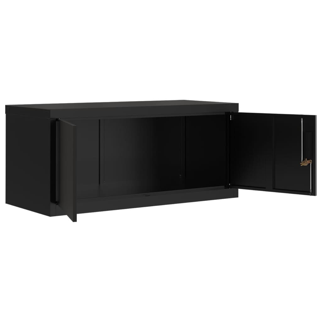 vidaXL Fișet, negru, 90x40x145 cm, oțel vidaXL Fișet, negru, 90x40x145 cm, oțel