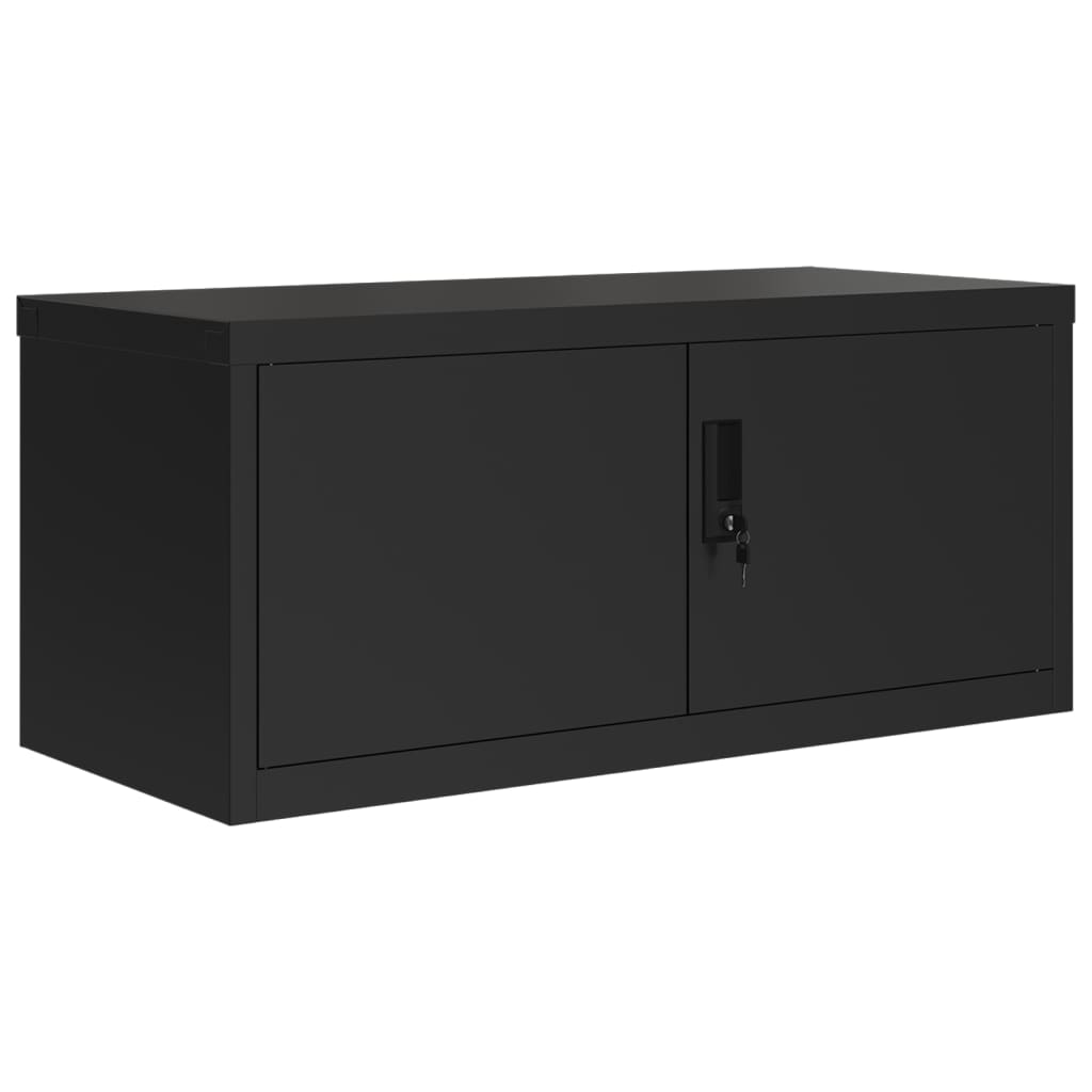 vidaXL Fișet, negru, 90x40x220 cm, oțel vidaXL Fișet, negru, 90x40x220 cm, oțel