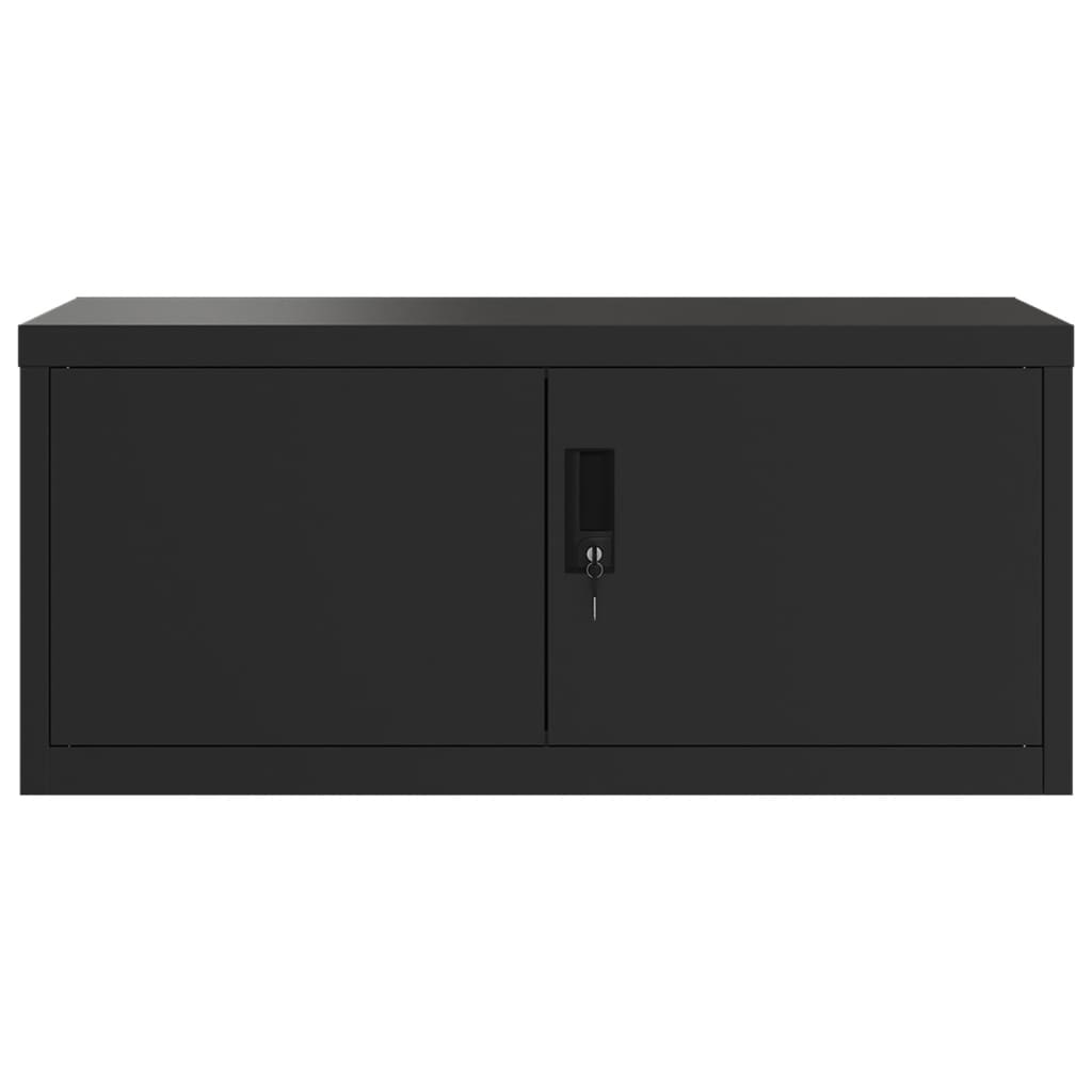vidaXL Fișet, negru, 90x40x240 cm, oțel vidaXL Fișet, negru, 90x40x240 cm, oțel