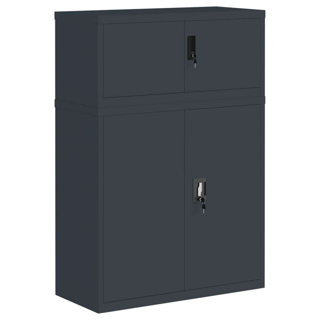 vidaXL Fișet, antracit, 90x40x130 cm, oțel vidaXL Fișet, antracit, 90x40x130 cm, oțel
