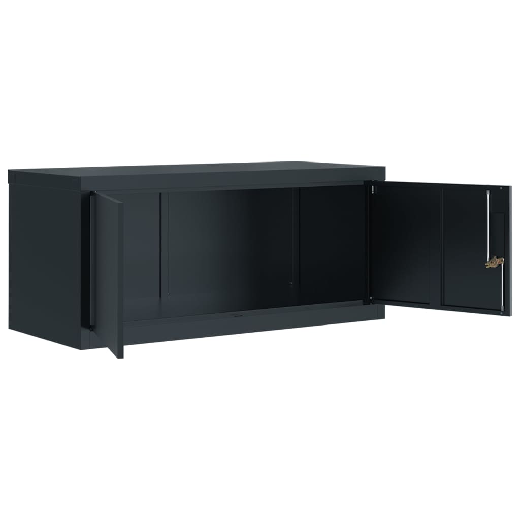 vidaXL Fișet, antracit, 90x40x220 cm, oțel vidaXL Fișet, antracit, 90x40x220 cm, oțel