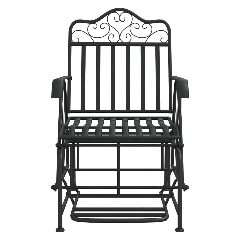 vidaXL Bancă glisantă, negru, 61 cm, oțel vidaXL Bancă glisantă, negru, 61 cm, oțel