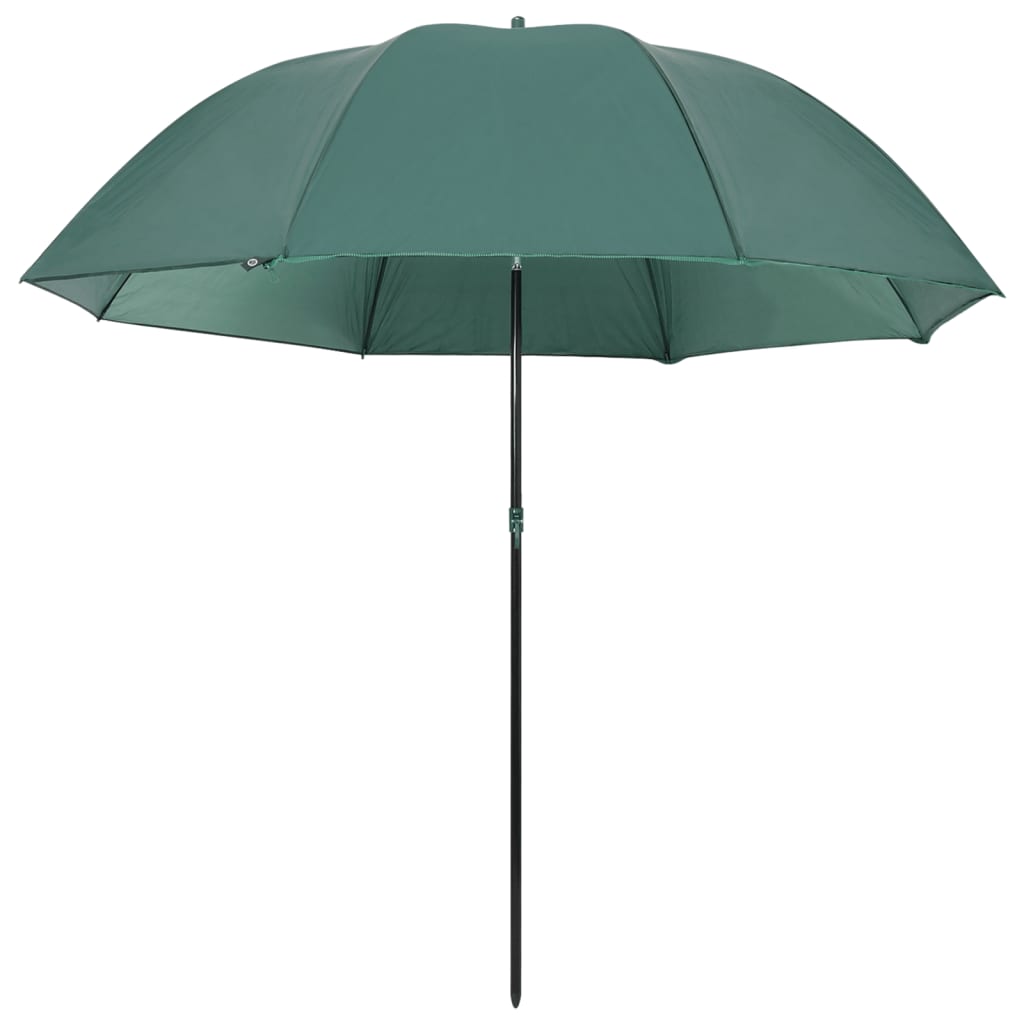 vidaXL Umbrelă pentru pescuit, verde, 220x193 cm