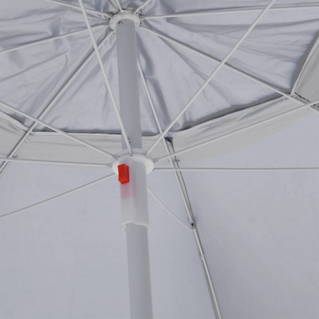vidaXL Umbrelă soare de plajă cu pereți laterali, nisipiu, 215 cm vidaXL Umbrelă soare de plajă cu pereți laterali, nisipiu, 215 cm