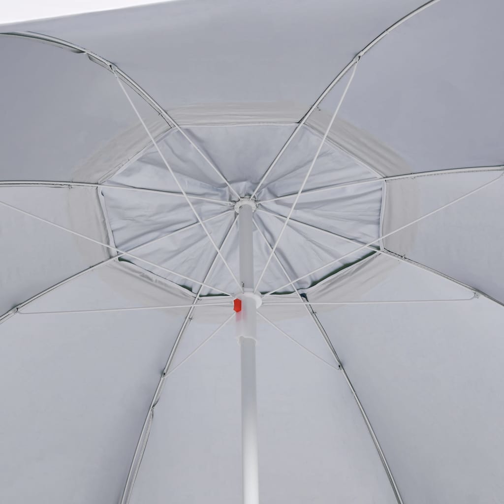 vidaXL Umbrelă soare de plajă cu pereți laterali, verde, 215 cm vidaXL Umbrelă soare de plajă cu pereți laterali, verde, 215 cm