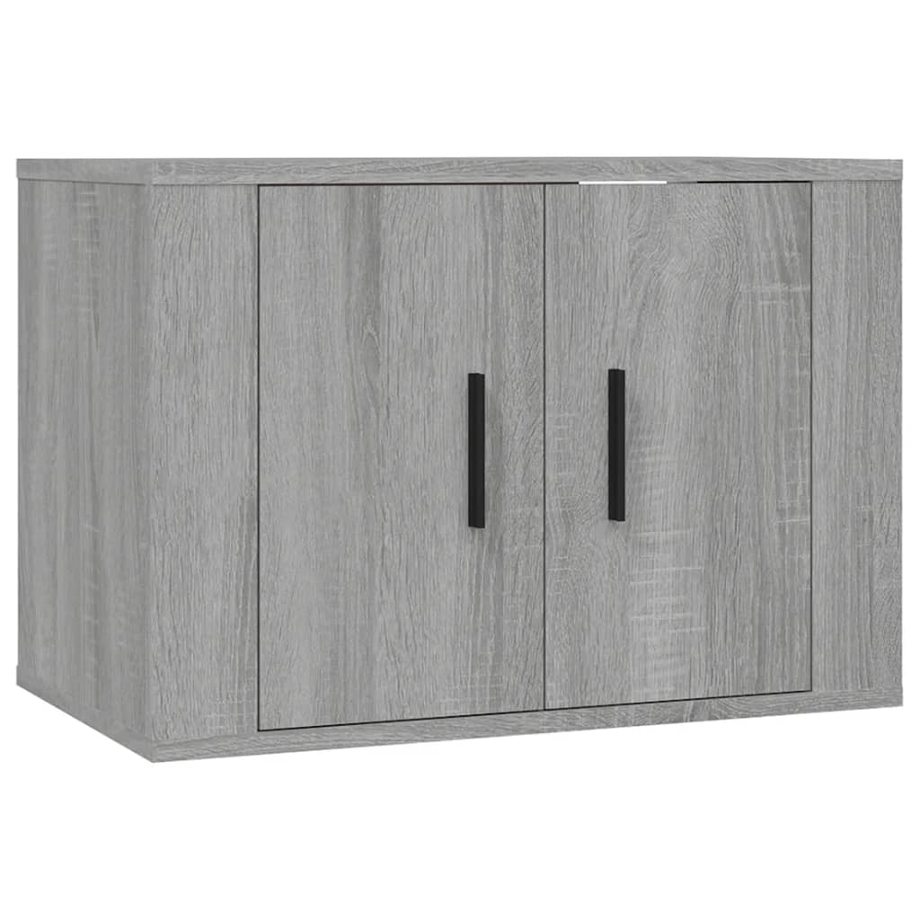 vidaXL Set dulap TV, 3 piese, gri sonoma, lemn prelucrat vidaXL Set dulap TV, 3 piese, gri sonoma, lemn prelucrat