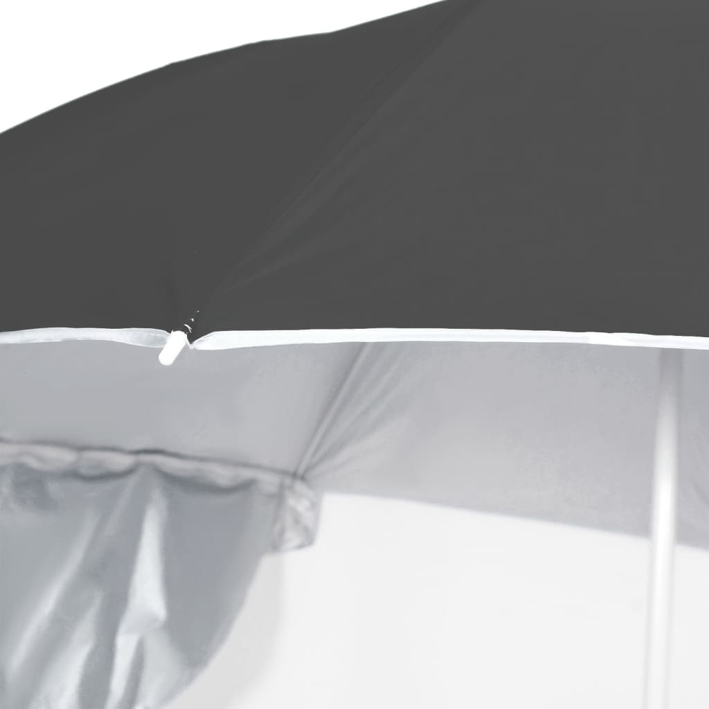 vidaXL Umbrelă de soare de plajă cu pereți laterali, antracit, 215 cm vidaXL Umbrelă de soare de plajă cu pereți laterali, antracit, 215 cm