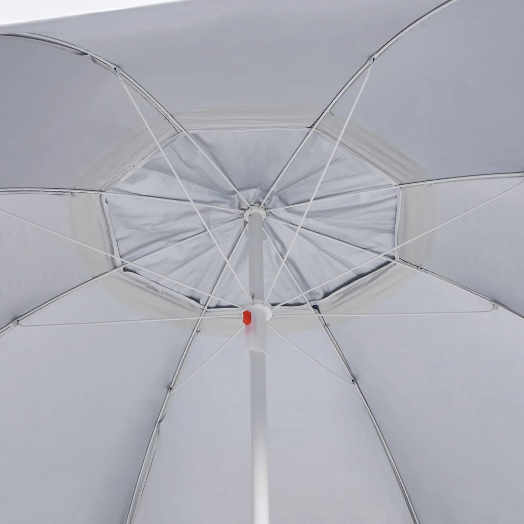 vidaXL Umbrelă de soare de plajă cu pereți laterali, antracit, 215 cm vidaXL Umbrelă de soare de plajă cu pereți laterali, antracit, 215 cm