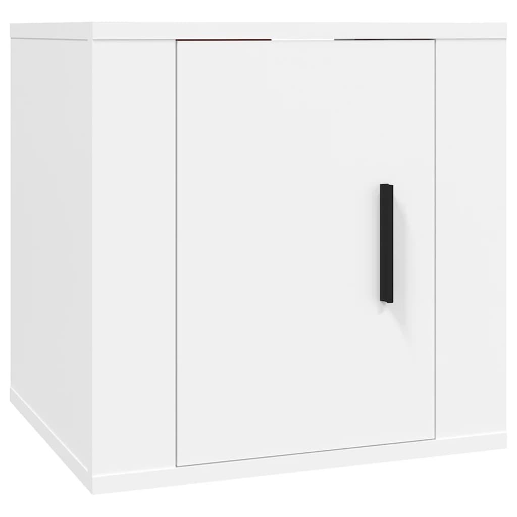 vidaXL Set comodă TV, 3 piese, alb, lemn prelucrat vidaXL Set comodă TV, 3 piese, alb, lemn prelucrat
