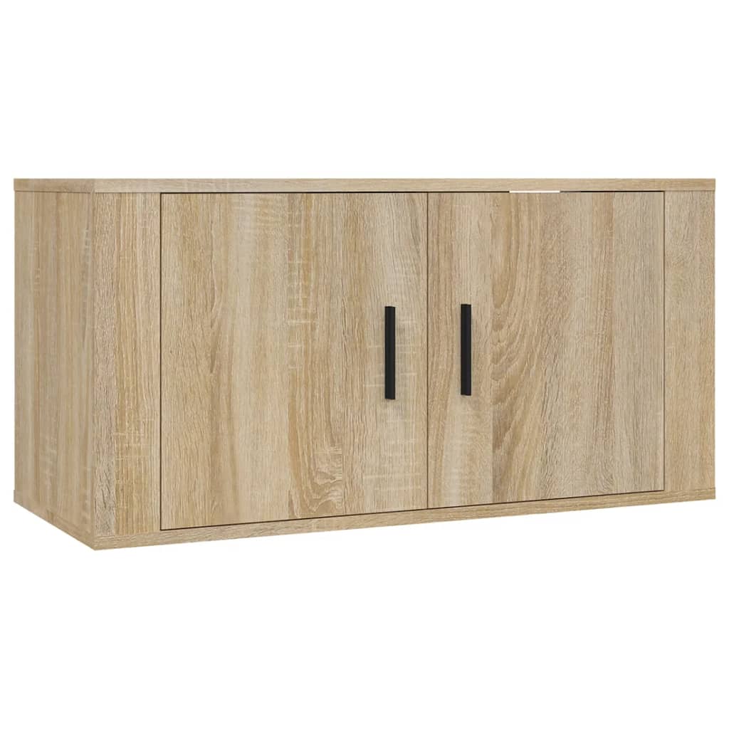 vidaXL Set dulap TV, 3 piese, stejar sonoma, lemn prelucrat vidaXL Set dulap TV, 3 piese, stejar sonoma, lemn prelucrat