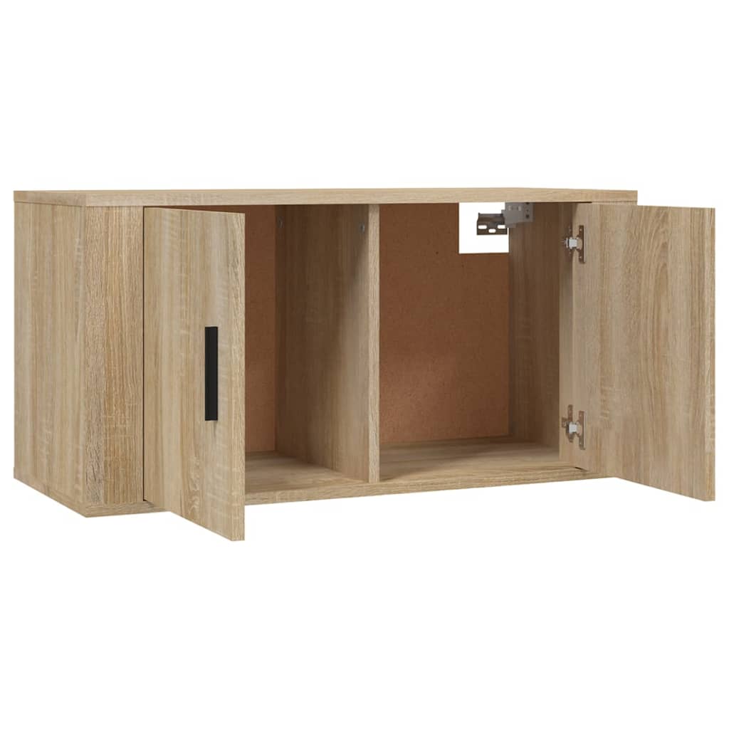 vidaXL Set dulap TV, 3 piese, stejar sonoma, lemn prelucrat vidaXL Set dulap TV, 3 piese, stejar sonoma, lemn prelucrat