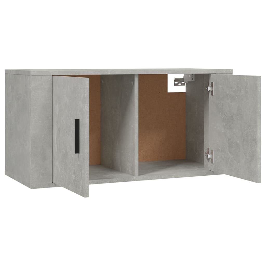 vidaXL Set dulapuri TV, 3 piese, gri beton, lemn prelucrat vidaXL Set dulapuri TV, 3 piese, gri beton, lemn prelucrat