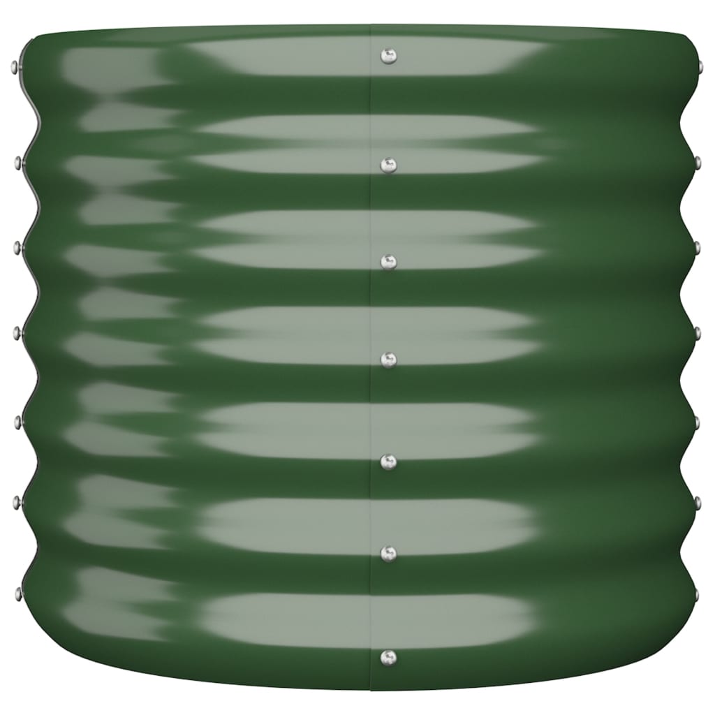 vidaXL Jardinieră grădină verde 40x40x36 cm oțel galvanizat