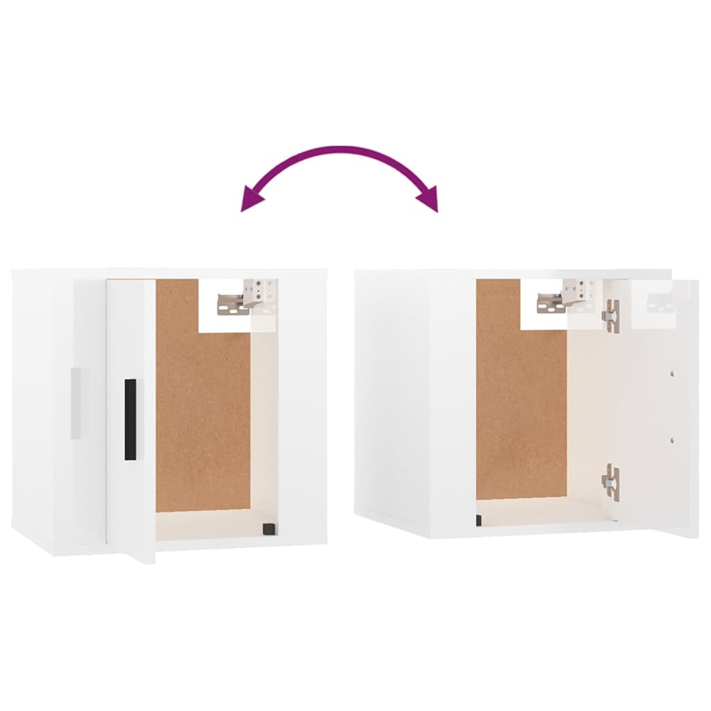 vidaXL Set dulap TV, 4 piese, alb extralucios, lemn prelucrat vidaXL Set dulap TV, 4 piese, alb extralucios, lemn prelucrat