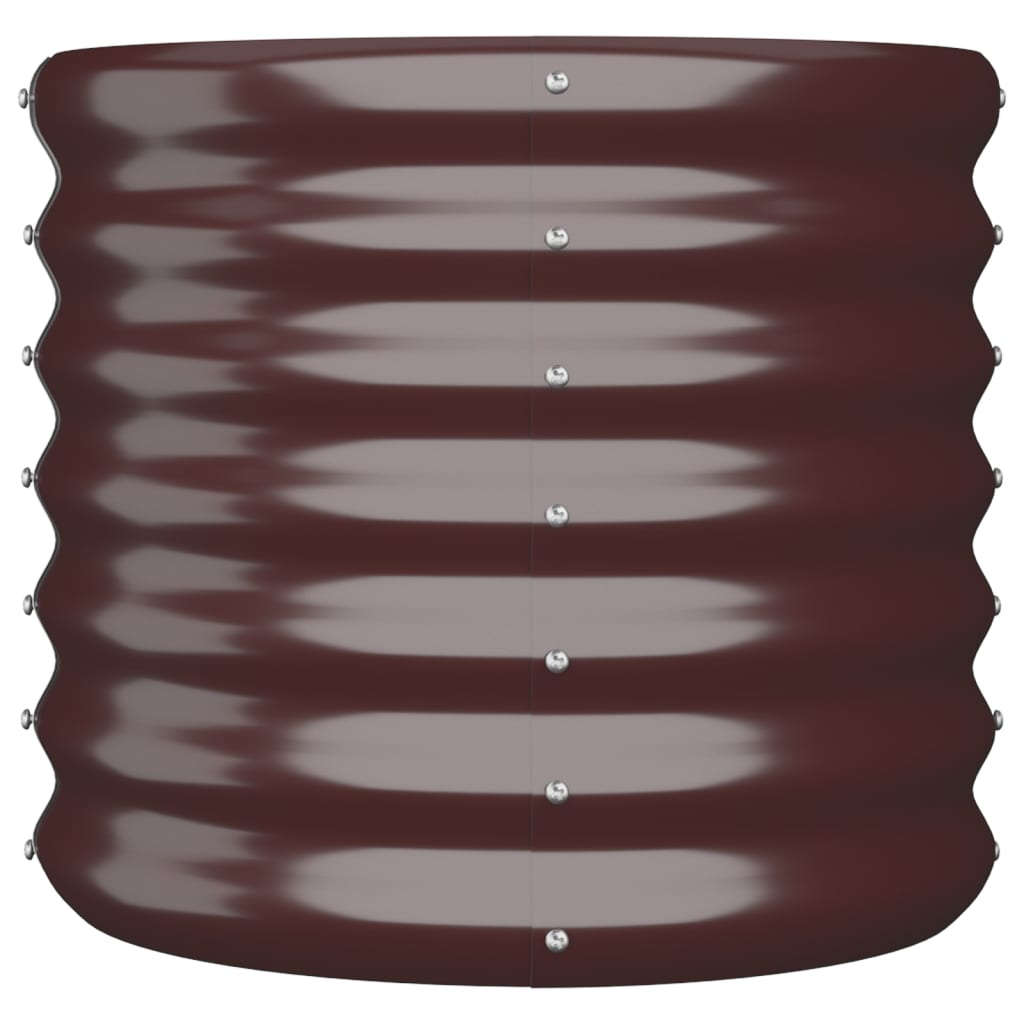 vidaXL Jardinieră grădină maro 40x40x36 cm oțel galvanizat