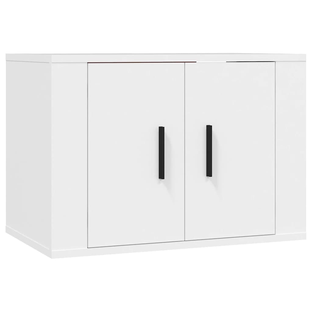 vidaXL Set comodă TV, 3 piese, alb, lemn prelucrat vidaXL Set comodă TV, 3 piese, alb, lemn prelucrat