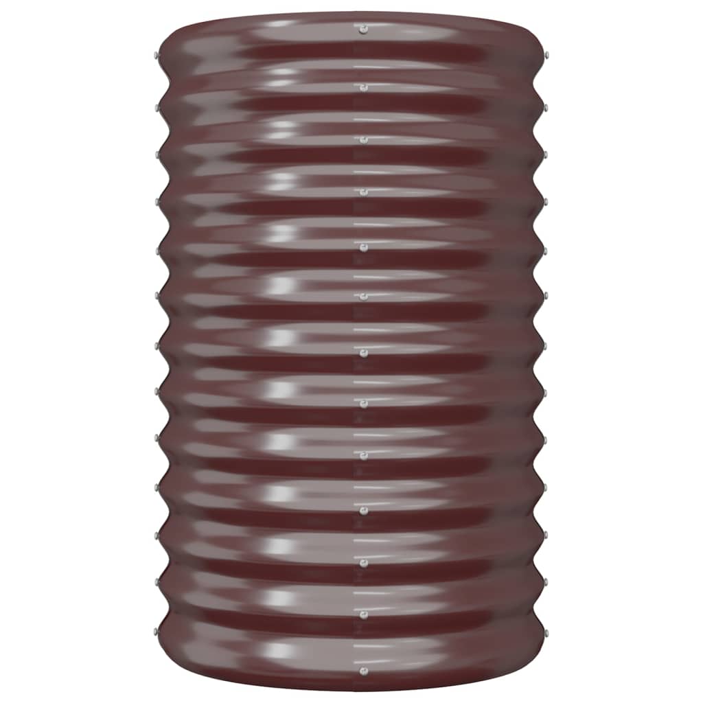 vidaXL Jardinieră grădină maro 40x40x68 cm oțel galvanizat
