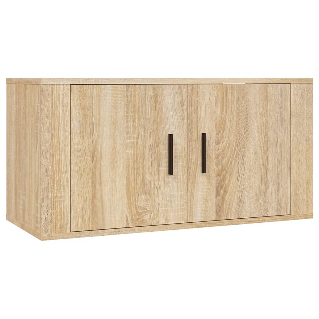 vidaXL Set dulap TV, 3 piese, stejar sonoma, lemn prelucrat vidaXL Set dulap TV, 3 piese, stejar sonoma, lemn prelucrat