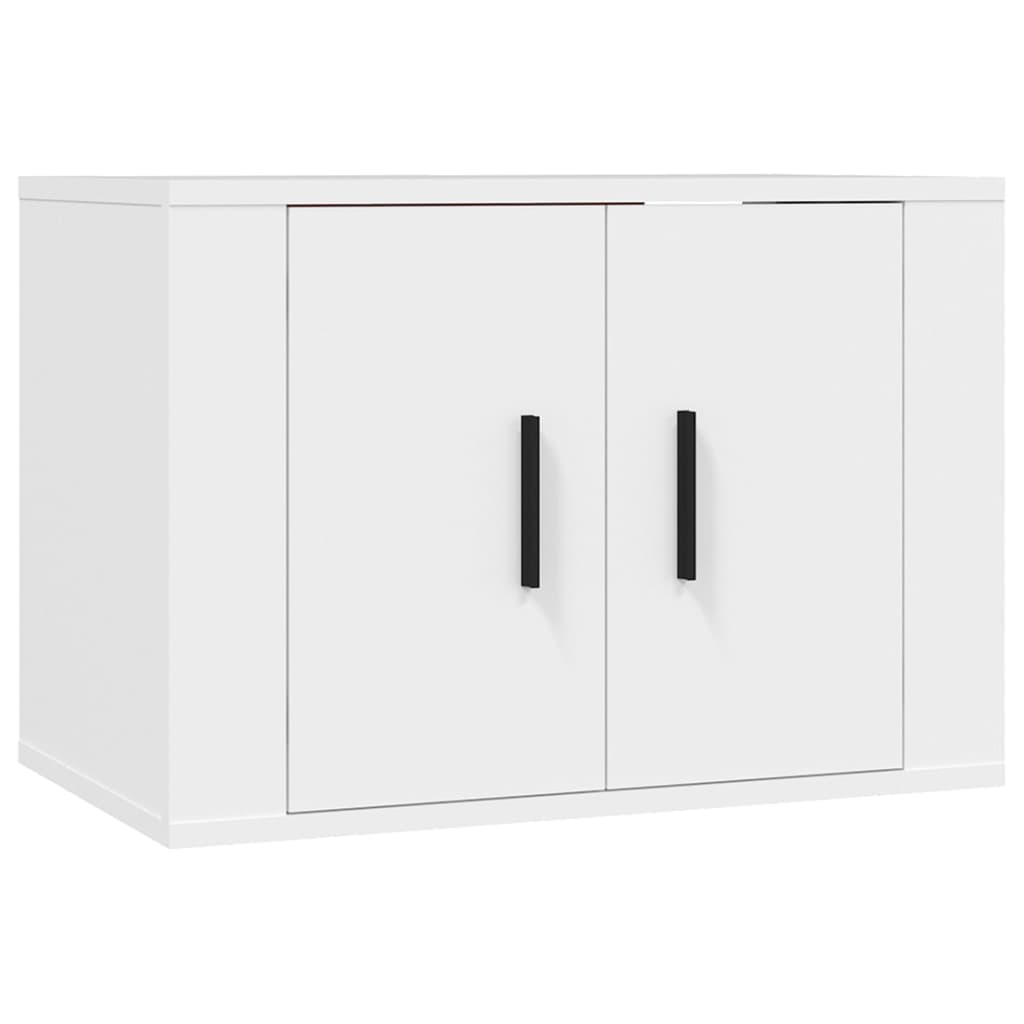 vidaXL Set dulap TV, 4 piese, alb, lemn prelucrat vidaXL Set dulap TV, 4 piese, alb, lemn prelucrat