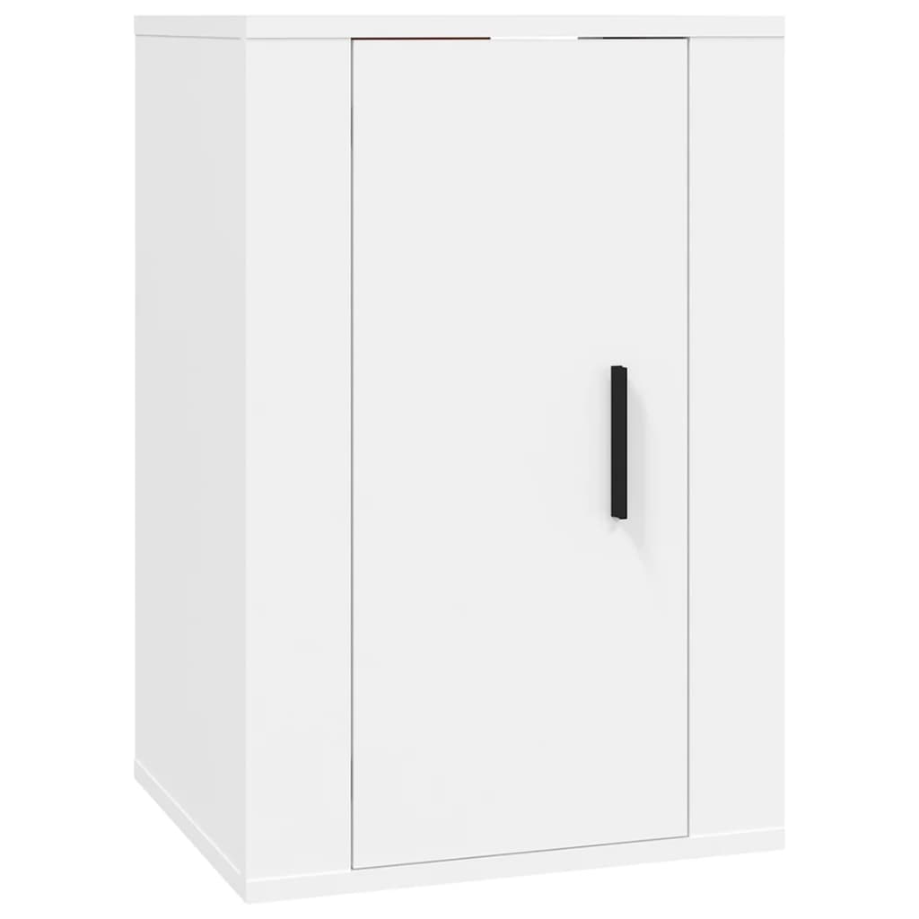 vidaXL Set dulap TV, 4 piese, alb, lemn prelucrat vidaXL Set dulap TV, 4 piese, alb, lemn prelucrat