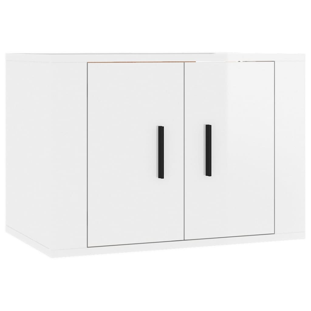 vidaXL Set dulap TV, 4 piese, alb extralucios, lemn prelucrat vidaXL Set dulap TV, 4 piese, alb extralucios, lemn prelucrat