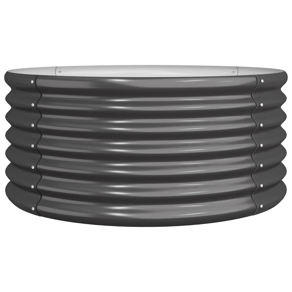 vidaXL Jardinieră antracit 80x80x36 cm oțel galvanizat