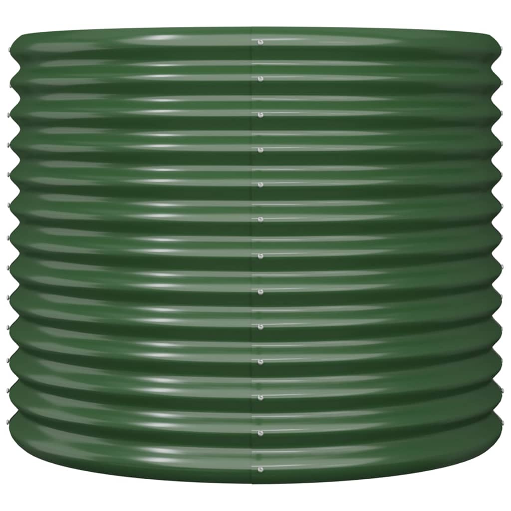 vidaXL Jardinieră grădină verde 80x80x68 cm oțel galvanizat