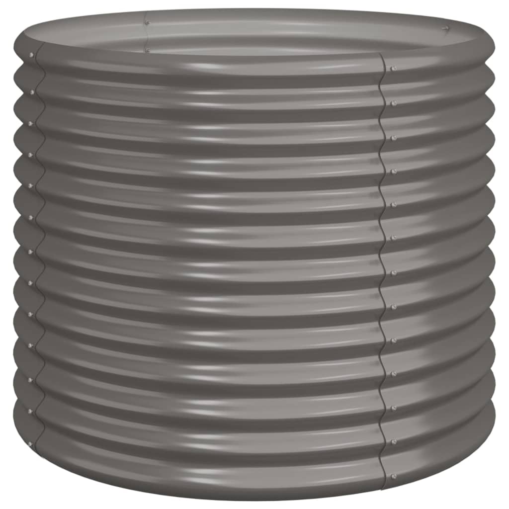 vidaXL Jardinieră grădină gri 80x80x68 cm oțel galvanizat