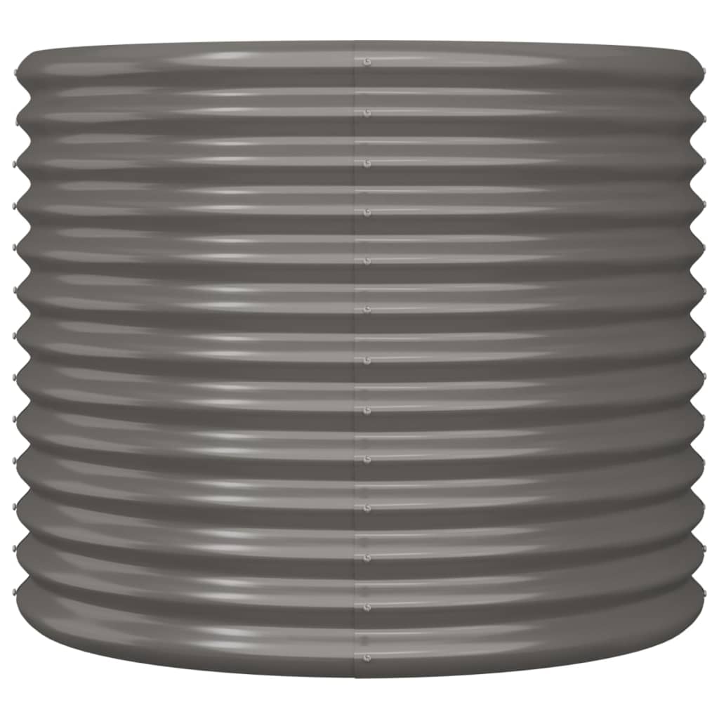 vidaXL Jardinieră grădină gri 80x80x68 cm oțel galvanizat