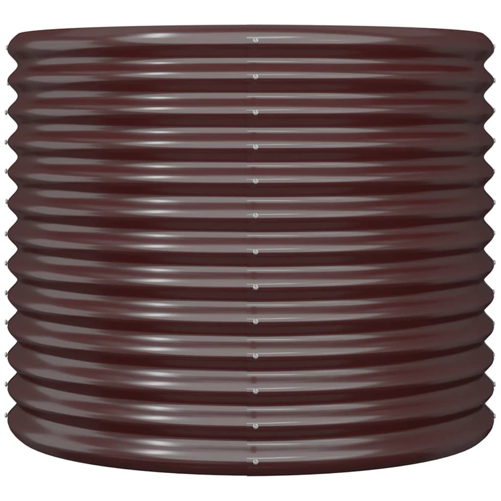 vidaXL Jardinieră grădină maro 80x80x68 cm oțel galvanizat