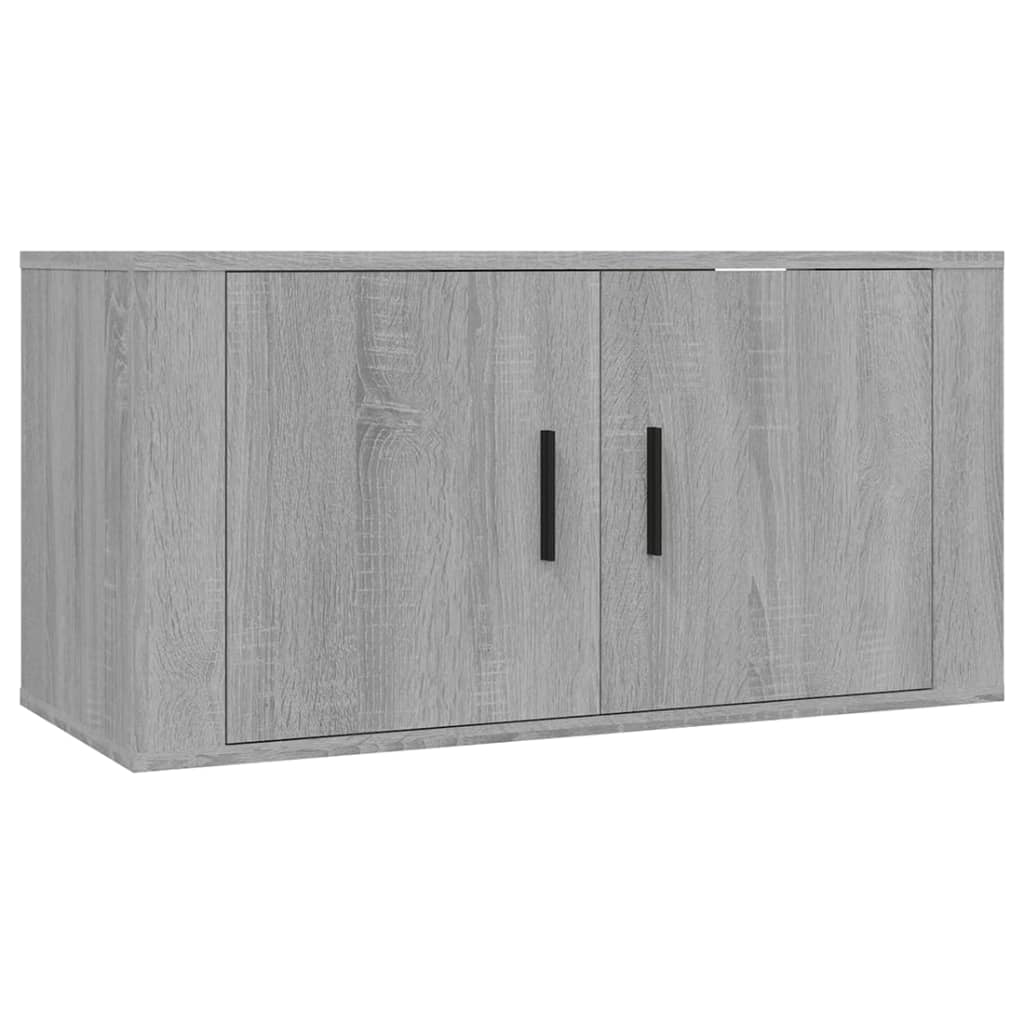 vidaXL Set dulapuri TV, 4 piese, gri sonoma, lemn prelucrat vidaXL Set dulapuri TV, 4 piese, gri sonoma, lemn prelucrat