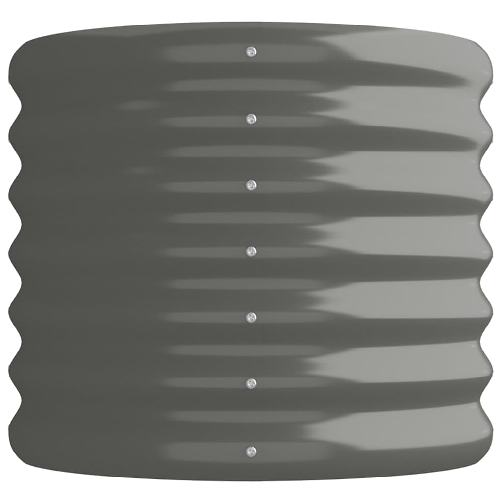 vidaXL Strat înălțat grădină gri 114x40x36cm oțel vopsit electrostatic
