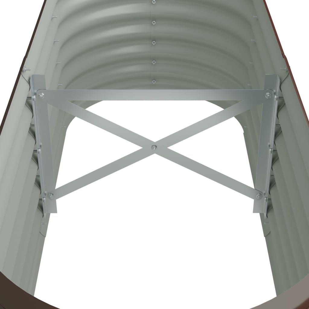 vidaXL Strat înălțat grădină 114x40x36 cm oțel vopsit electrostatic