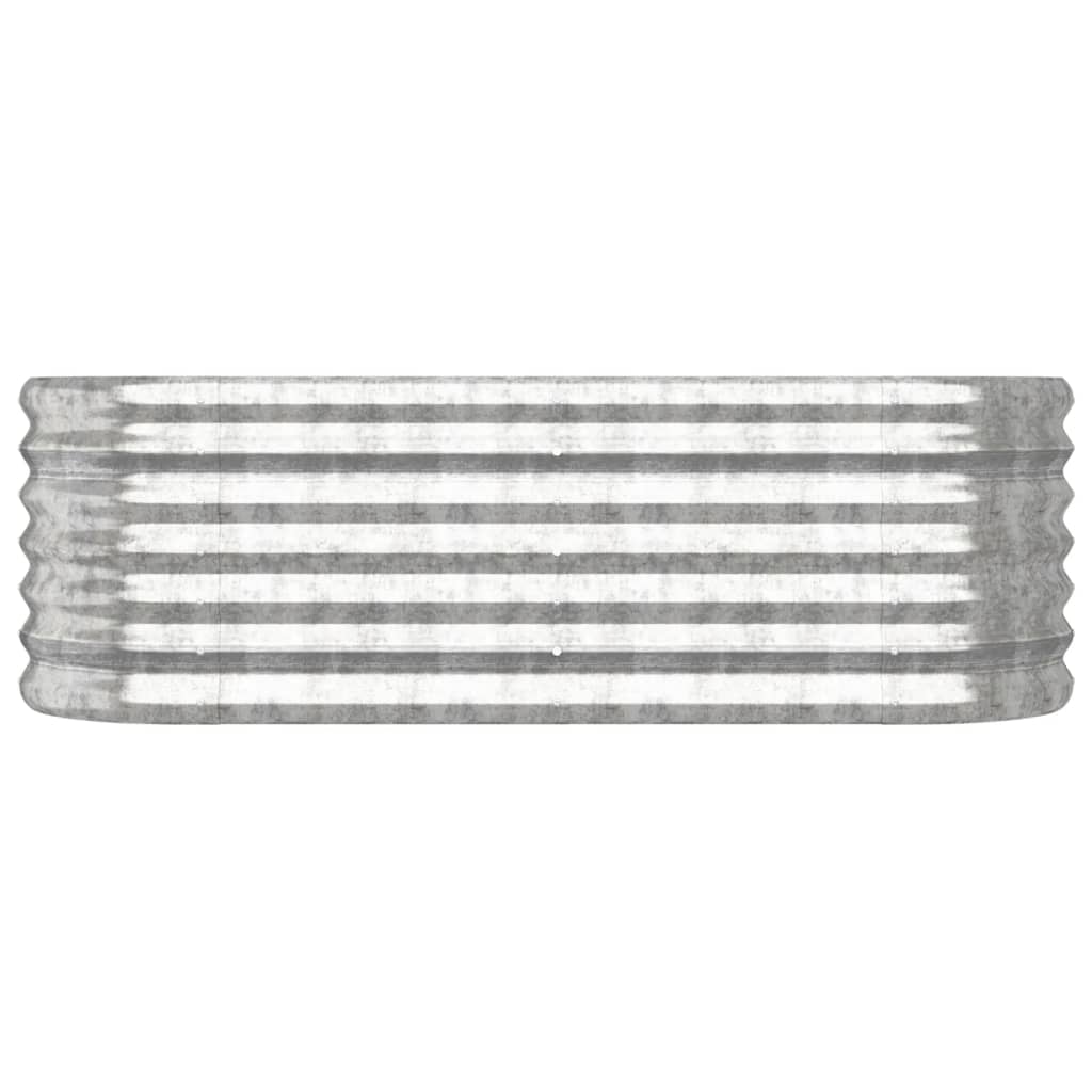 vidaXL Strat înălțat grădină 114x40x36 cm oțel galvanizat