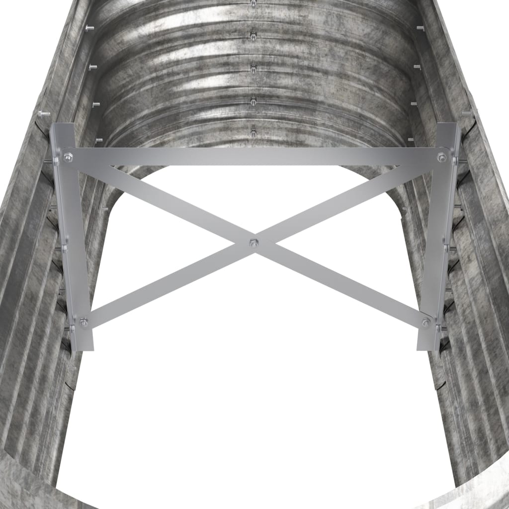 vidaXL Strat înălțat grădină 114x40x36 cm oțel galvanizat