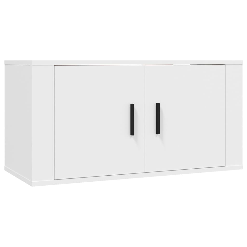 vidaXL Set dulap TV, 6 piese, alb, lemn prelucrat vidaXL Set dulap TV, 6 piese, alb, lemn prelucrat