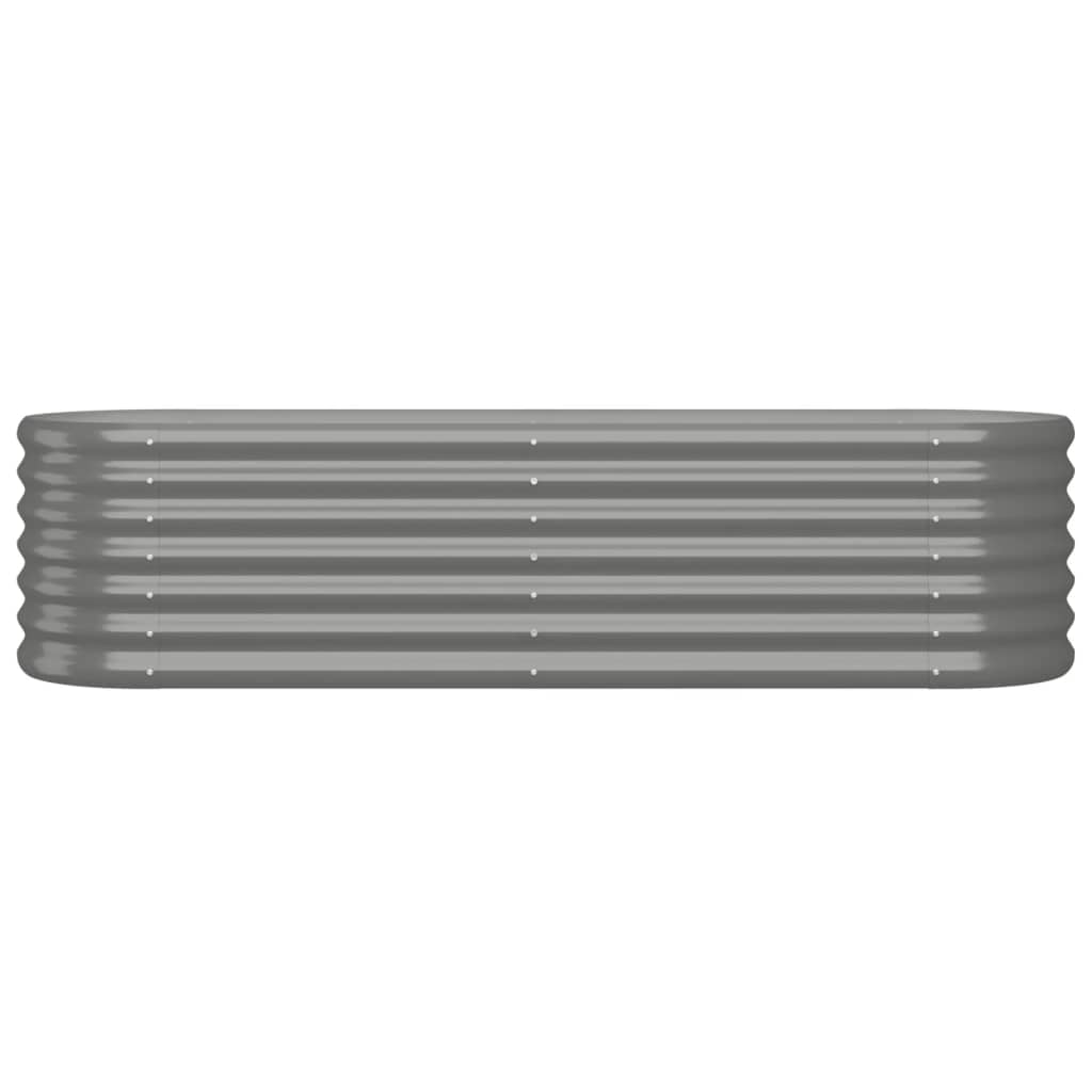 vidaXL Strat înălțat grădină gri 152x40x36cm oțel galvanizat