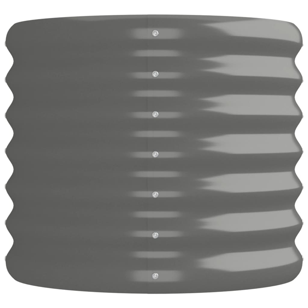 vidaXL Strat înălțat grădină gri 152x40x36cm oțel galvanizat