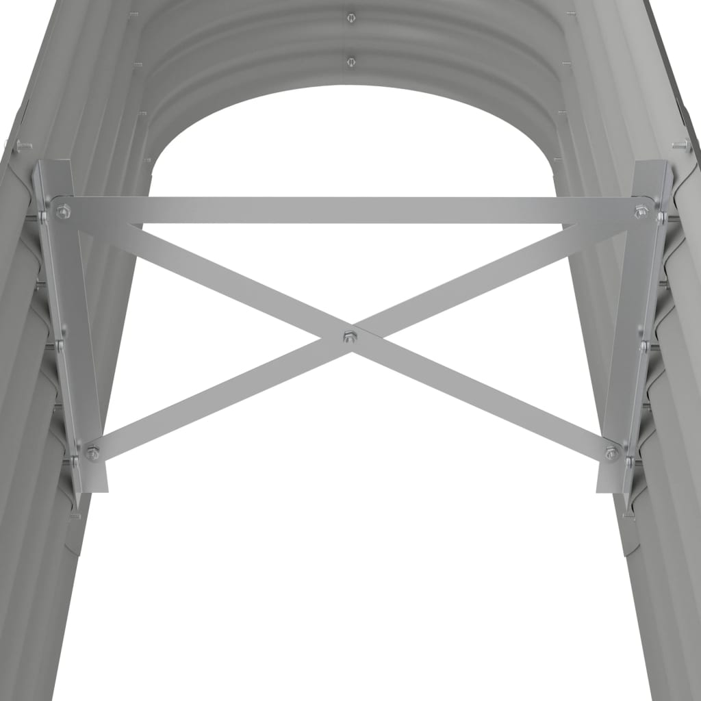 vidaXL Strat înălțat grădină gri 152x40x36cm oțel galvanizat