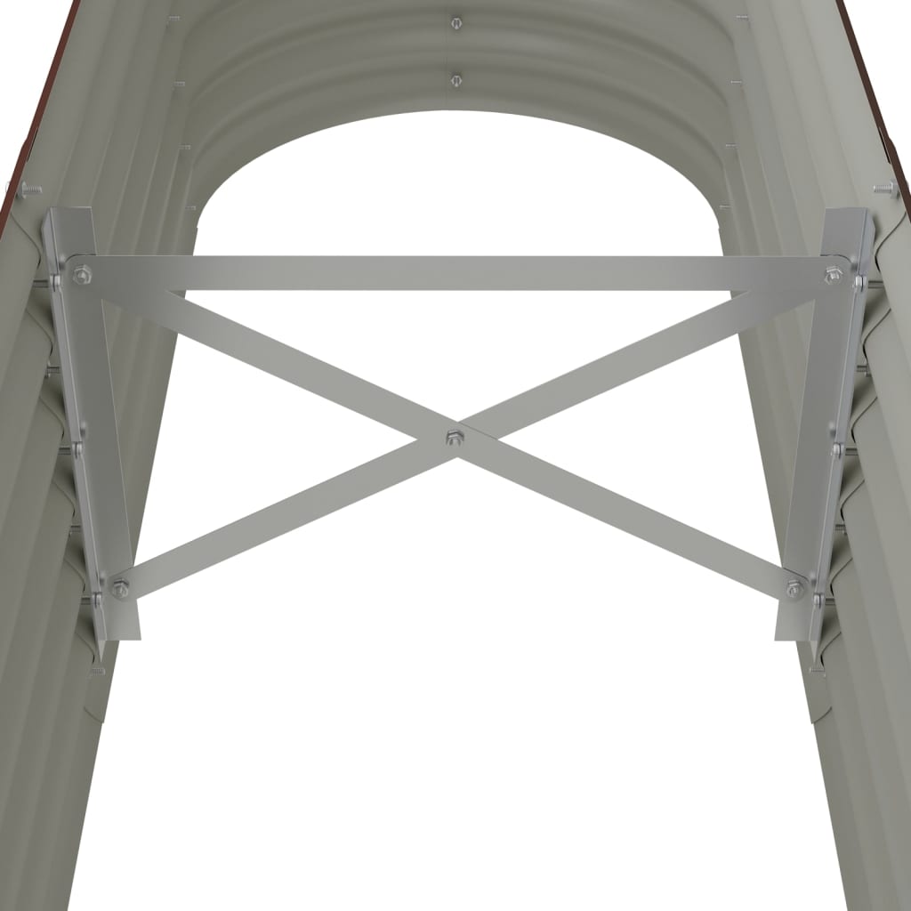 vidaXL Strat înălțat grădină 152x40x36 cm oțel galvanizat
