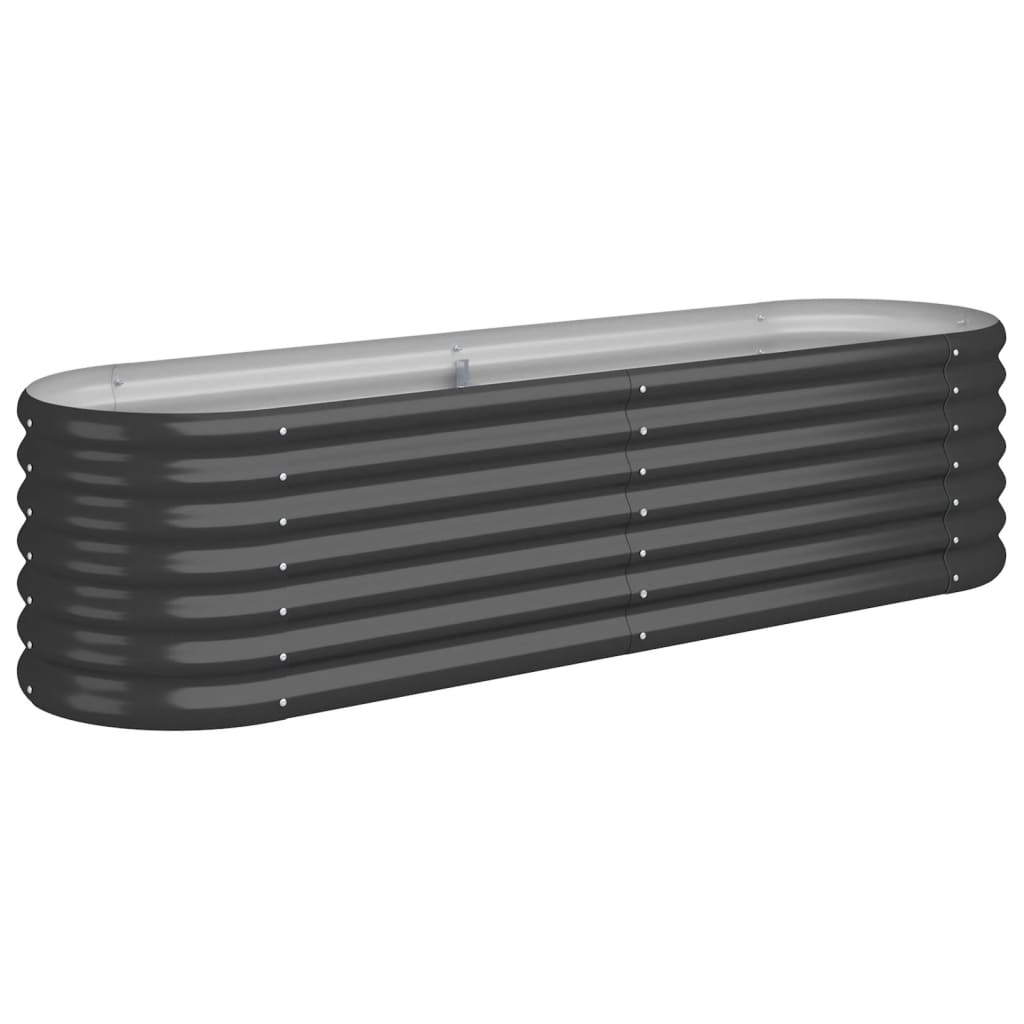 vidaXL Strat înălțat grădină 152x40x36 cm oțel galvanizat